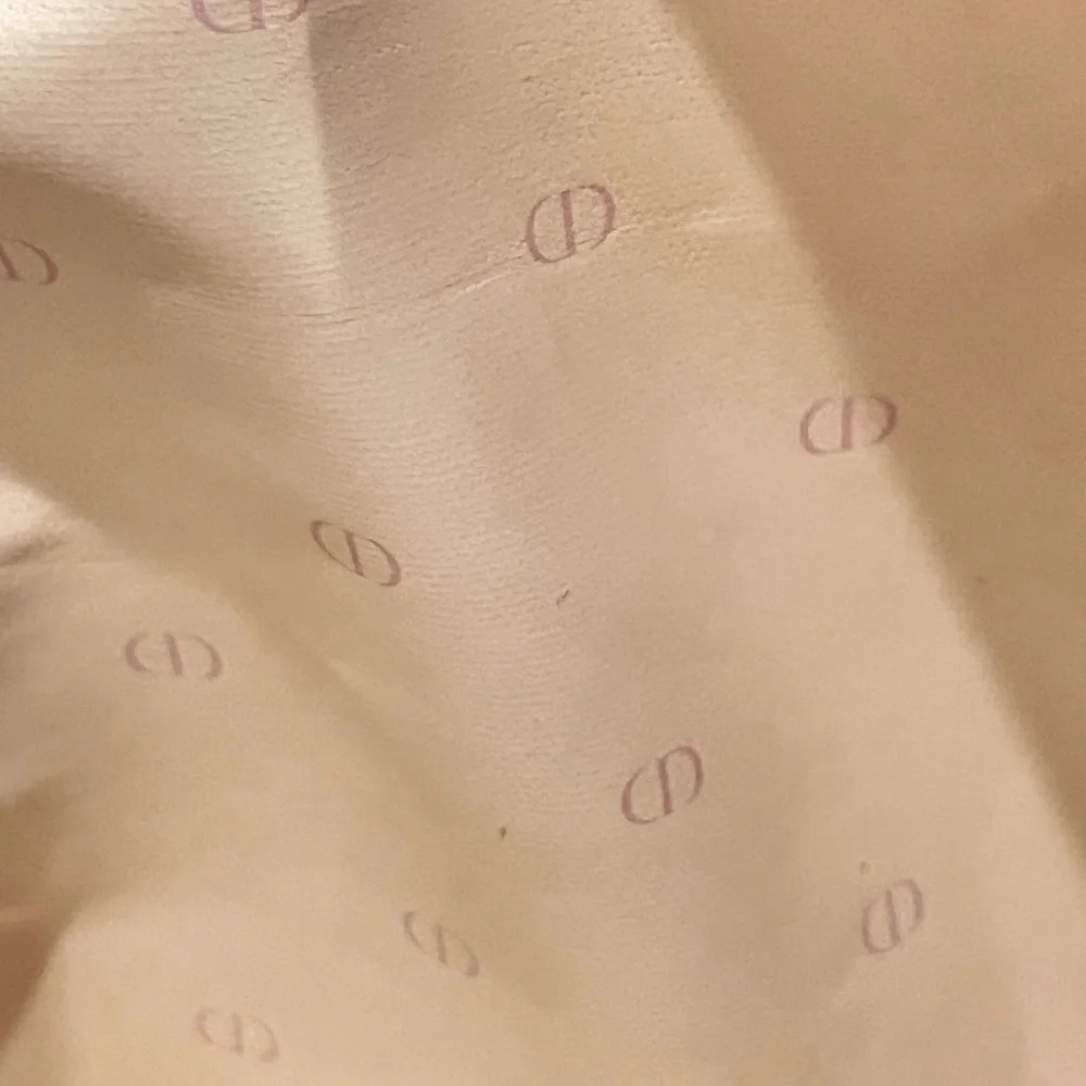 Dior Pink Polyurethane Makeup Bag Pouch with CD Monogram Lining- Flawed Gem